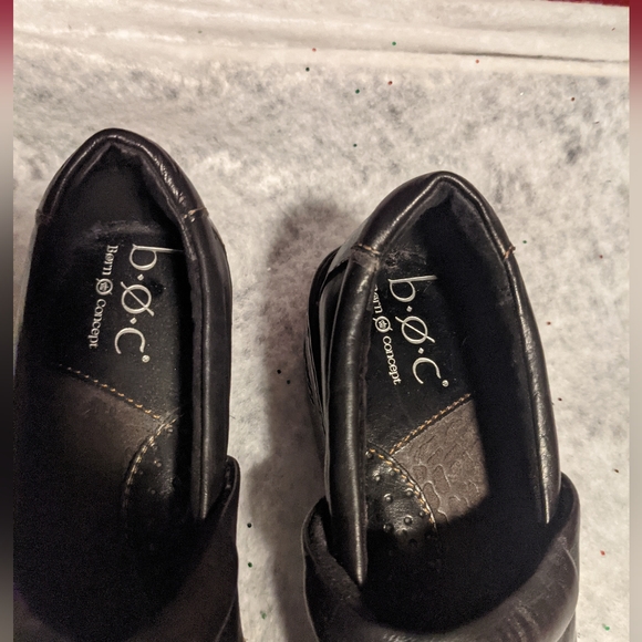 BOC Black Leather Loafer Shoes - Picture 3 of 7